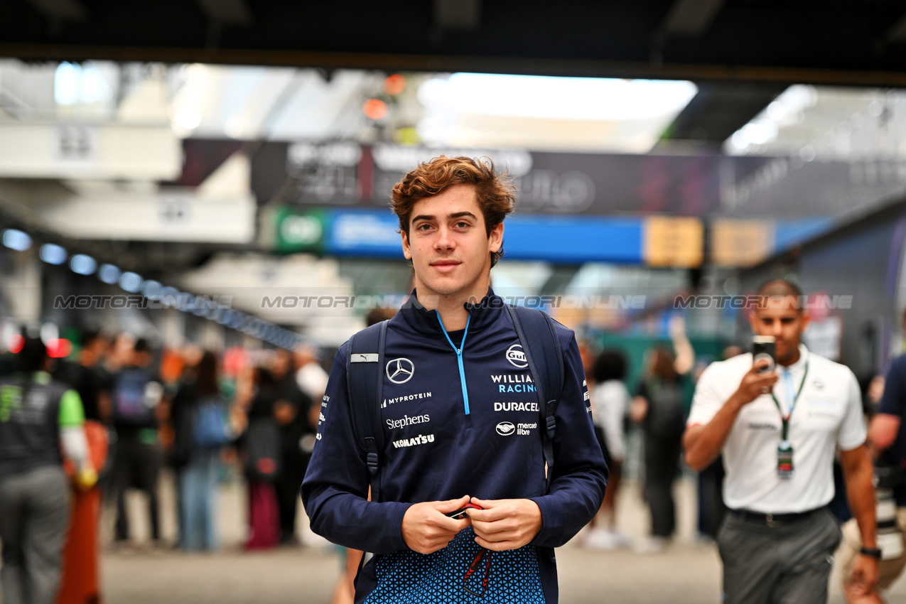 GP BRASILE, Franco Colapinto (ARG) Williams Racing.

31.10.2024. Formula 1 World Championship, Rd 21, Brazilian Grand Prix, Sao Paulo, Brazil, Preparation Day.

- www.xpbimages.com, EMail: requests@xpbimages.com © Copyright: Price / XPB Images