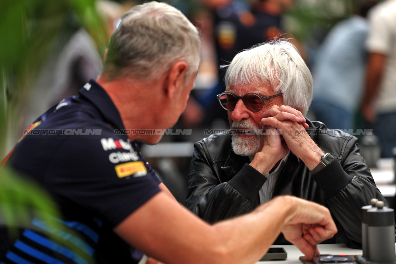 GP BRASILE, Bernie Ecclestone (GBR) with Jonathan Wheatley (GBR) Red Bull Racing Team Manager.

31.10.2024. Formula 1 World Championship, Rd 21, Brazilian Grand Prix, Sao Paulo, Brazil, Preparation Day.

 - www.xpbimages.com, EMail: requests@xpbimages.com © Copyright: Staley / XPB Images