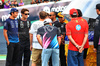 GP BRASILE, Sebastian Vettel (GER) shows the current F1 drivers a tribute helmet of Ayrton Senna made from recycled materials.

31.10.2024. Formula 1 World Championship, Rd 21, Brazilian Grand Prix, Sao Paulo, Brazil, Preparation Day.

- www.xpbimages.com, EMail: requests@xpbimages.com © Copyright: Batchelor / XPB Images