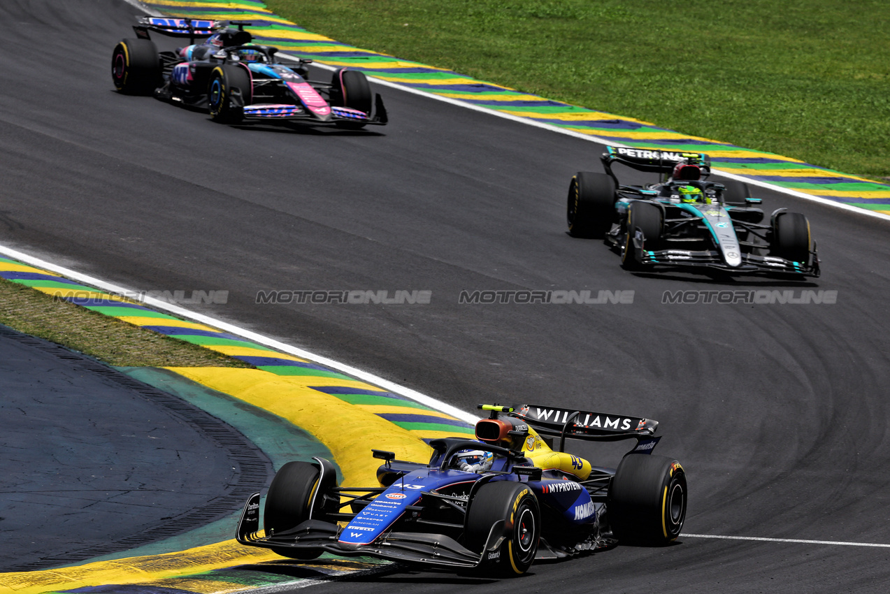 GP BRASILE, Franco Colapinto (ARG) Williams Racing FW46.

02.11.2024. Formula 1 World Championship, Rd 21, Brazilian Grand Prix, Sao Paulo, Brazil, Sprint e Qualifiche Day.

- www.xpbimages.com, EMail: requests@xpbimages.com © Copyright: Batchelor / XPB Images