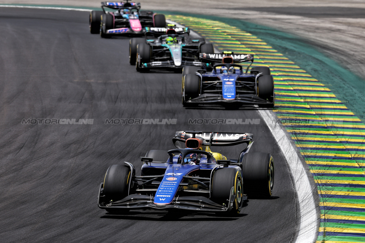 GP BRASILE, Alexander Albon (THA) Williams Racing FW46.

02.11.2024. Formula 1 World Championship, Rd 21, Brazilian Grand Prix, Sao Paulo, Brazil, Sprint e Qualifiche Day.

 - www.xpbimages.com, EMail: requests@xpbimages.com © Copyright: Staley / XPB Images