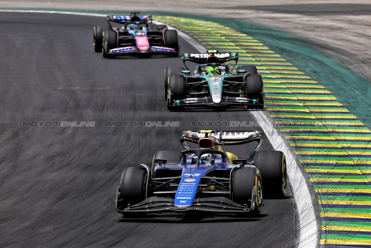 GP BRASILE, Franco Colapinto (ARG) Williams Racing FW46.

02.11.2024. Formula 1 World Championship, Rd 21, Brazilian Grand Prix, Sao Paulo, Brazil, Sprint e Qualifiche Day.

 - www.xpbimages.com, EMail: requests@xpbimages.com © Copyright: Staley / XPB Images