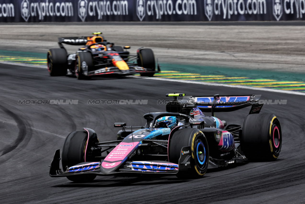 GP BRASILE, Pierre Gasly (FRA) Alpine F1 Team A524.

02.11.2024. Formula 1 World Championship, Rd 21, Brazilian Grand Prix, Sao Paulo, Brazil, Sprint e Qualifiche Day.

 - www.xpbimages.com, EMail: requests@xpbimages.com © Copyright: Staley / XPB Images