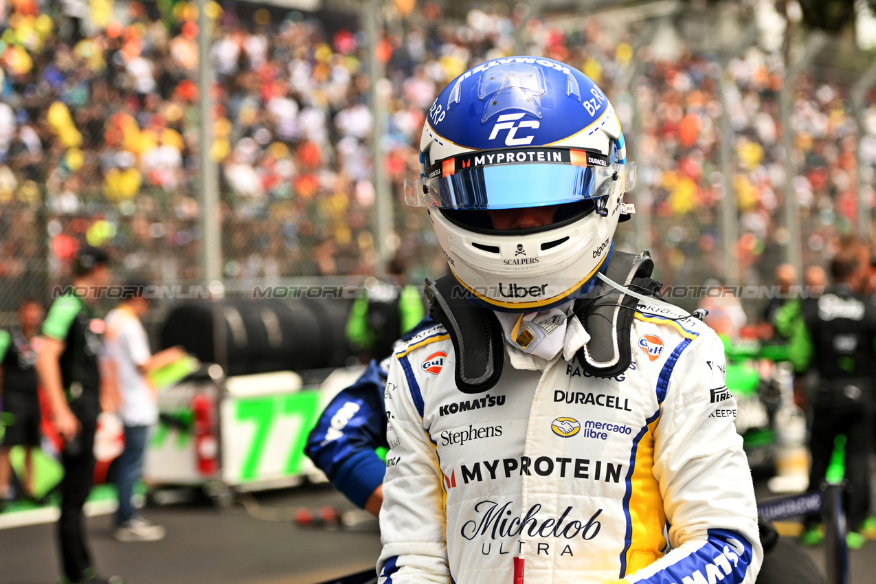 GP BRASILE, Franco Colapinto (ARG) Williams Racing on the grid.

02.11.2024. Formula 1 World Championship, Rd 21, Brazilian Grand Prix, Sao Paulo, Brazil, Sprint e Qualifiche Day.

- www.xpbimages.com, EMail: requests@xpbimages.com © Copyright: Price / XPB Images