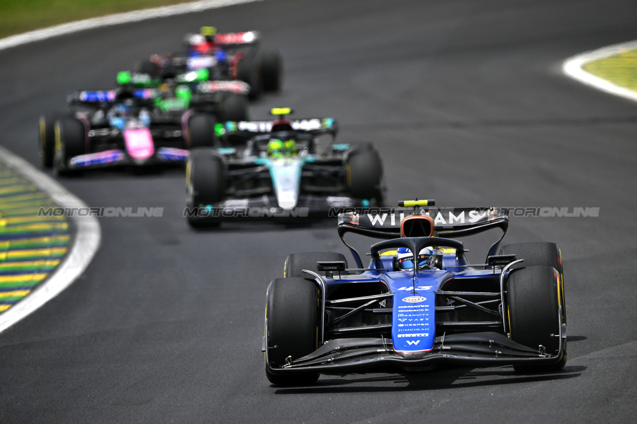 GP BRASILE, Franco Colapinto (ARG) Williams Racing FW46.

02.11.2024. Formula 1 World Championship, Rd 21, Brazilian Grand Prix, Sao Paulo, Brazil, Sprint e Qualifiche Day.

- www.xpbimages.com, EMail: requests@xpbimages.com © Copyright: Price / XPB Images