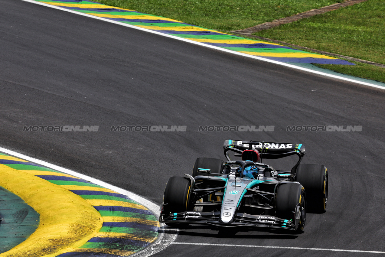 GP BRASILE, George Russell (GBR) Mercedes AMG F1 W15.

02.11.2024. Formula 1 World Championship, Rd 21, Brazilian Grand Prix, Sao Paulo, Brazil, Sprint e Qualifiche Day.

- www.xpbimages.com, EMail: requests@xpbimages.com © Copyright: Batchelor / XPB Images