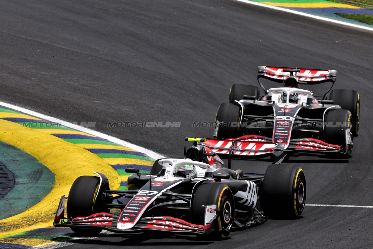 GP BRASILE, Nico Hulkenberg (GER) Haas VF-24.

02.11.2024. Formula 1 World Championship, Rd 21, Brazilian Grand Prix, Sao Paulo, Brazil, Sprint e Qualifiche Day.

- www.xpbimages.com, EMail: requests@xpbimages.com © Copyright: Batchelor / XPB Images