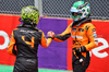 GP BRASILE, (L to R): Sprint winner Lando Norris (GBR) McLaren MCL38 celebrates with second placed Oscar Piastri (AUS) McLaren in parc ferme.

02.11.2024. Formula 1 World Championship, Rd 21, Brazilian Grand Prix, Sao Paulo, Brazil, Sprint e Qualifiche Day.

- www.xpbimages.com, EMail: requests@xpbimages.com © Copyright: Batchelor / XPB Images