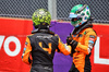 GP BRASILE, (L to R): Sprint winner Lando Norris (GBR) McLaren MCL38 celebrates with second placed Oscar Piastri (AUS) McLaren in parc ferme.

02.11.2024. Formula 1 World Championship, Rd 21, Brazilian Grand Prix, Sao Paulo, Brazil, Sprint e Qualifiche Day.

- www.xpbimages.com, EMail: requests@xpbimages.com © Copyright: Batchelor / XPB Images