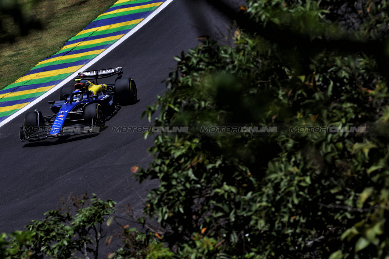 GP BRASILE, Franco Colapinto (ARG) Williams Racing FW46.

01.11.2024. Formula 1 World Championship, Rd 21, Brazilian Grand Prix, Sao Paulo, Brazil, Sprint Qualifiche Day.

- www.xpbimages.com, EMail: requests@xpbimages.com © Copyright: Charniaux / XPB Images