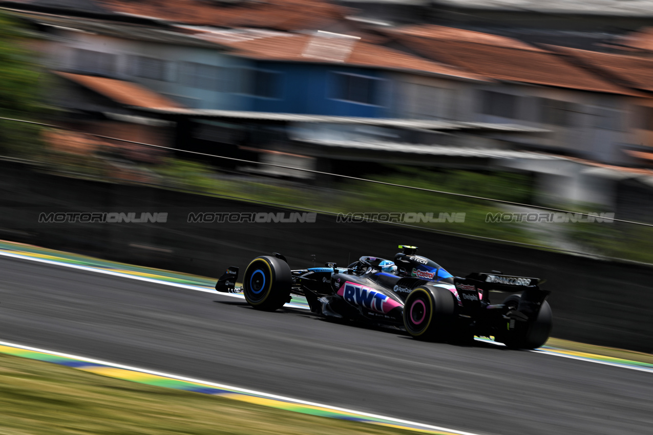 GP BRASILE, Pierre Gasly (FRA) Alpine F1 Team A524.

01.11.2024. Formula 1 World Championship, Rd 21, Brazilian Grand Prix, Sao Paulo, Brazil, Sprint Qualifiche Day.

- www.xpbimages.com, EMail: requests@xpbimages.com © Copyright: Price / XPB Images