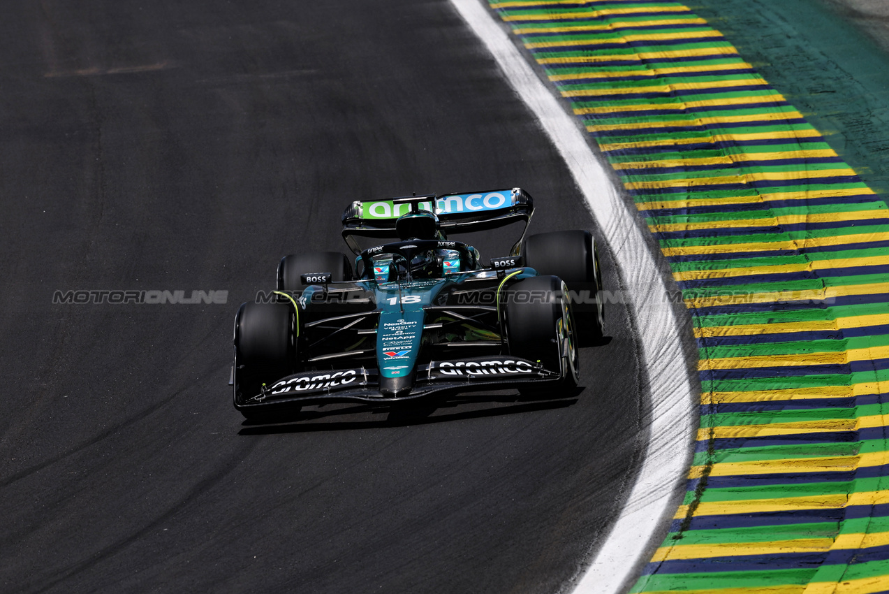 GP BRASILE, Lance Stroll (CDN) Aston Martin F1 Team AMR24.



01.11.2024. Formula 1 World Championship, Rd 21, Brazilian Grand Prix, Sao Paulo, Brazil, Sprint Qualifiche Day.

 - www.xpbimages.com, EMail: requests@xpbimages.com © Copyright: Staley / XPB Images