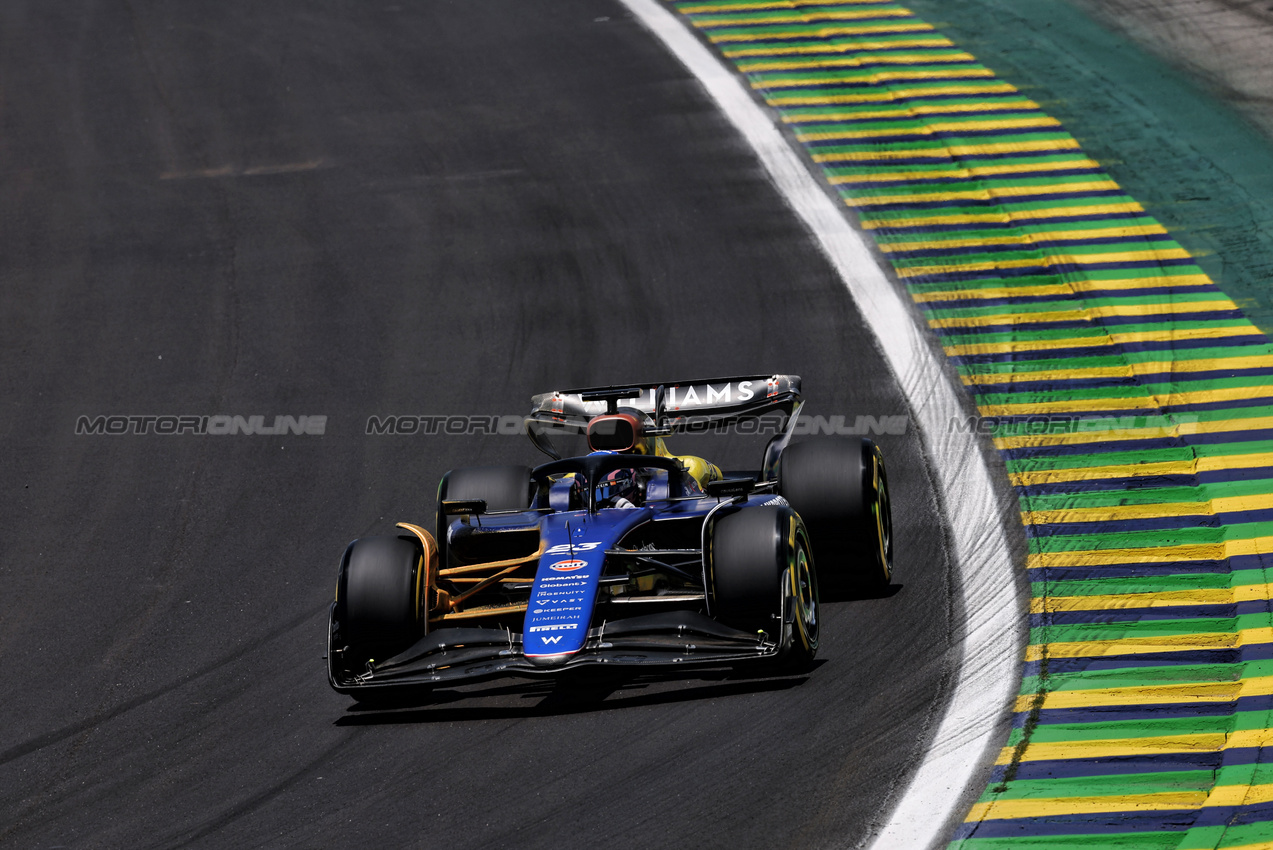 GP BRASILE, Alexander Albon (THA) Williams Racing FW46.

01.11.2024. Formula 1 World Championship, Rd 21, Brazilian Grand Prix, Sao Paulo, Brazil, Sprint Qualifiche Day.

 - www.xpbimages.com, EMail: requests@xpbimages.com © Copyright: Staley / XPB Images