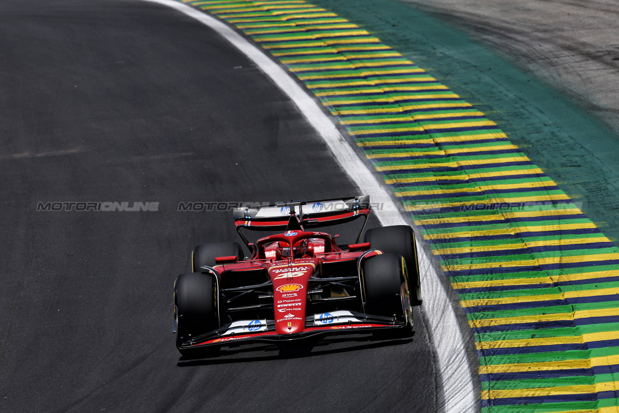 GP BRASILE, Charles Leclerc (MON) Ferrari SF-24.

01.11.2024. Formula 1 World Championship, Rd 21, Brazilian Grand Prix, Sao Paulo, Brazil, Sprint Qualifiche Day.

 - www.xpbimages.com, EMail: requests@xpbimages.com © Copyright: Staley / XPB Images