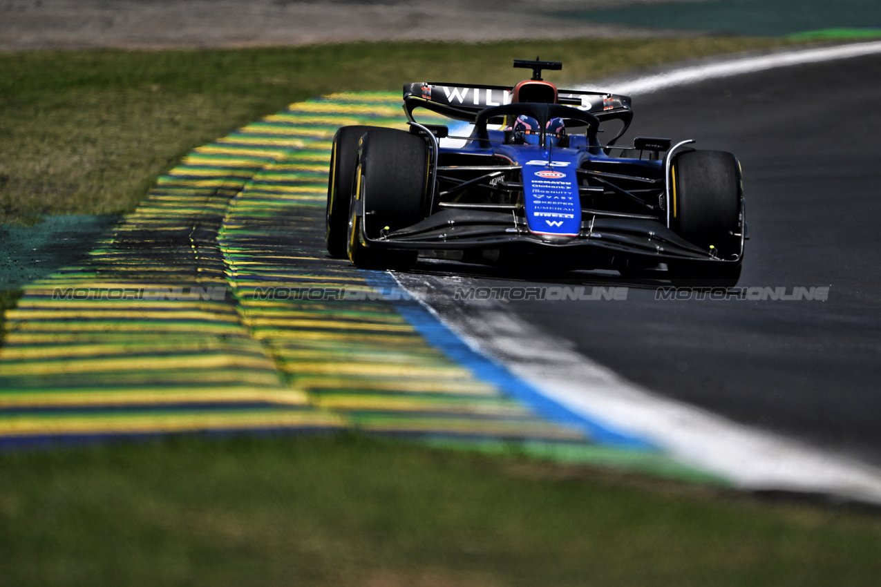 GP BRASILE, Alexander Albon (THA) Williams Racing FW46.

01.11.2024. Formula 1 World Championship, Rd 21, Brazilian Grand Prix, Sao Paulo, Brazil, Sprint Qualifiche Day.

- www.xpbimages.com, EMail: requests@xpbimages.com © Copyright: Price / XPB Images