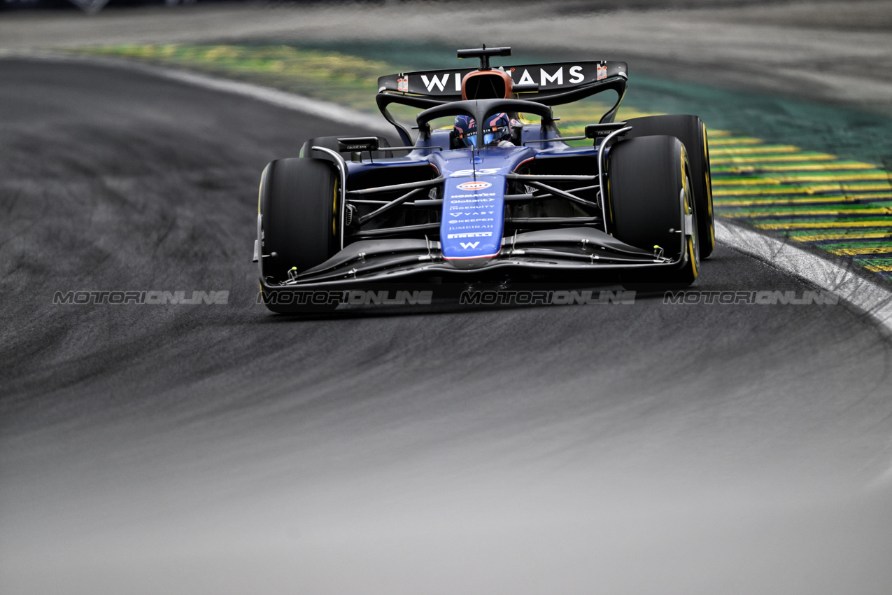 GP BRASILE, Alexander Albon (THA) Williams Racing FW46.

01.11.2024. Formula 1 World Championship, Rd 21, Brazilian Grand Prix, Sao Paulo, Brazil, Sprint Qualifiche Day.

- www.xpbimages.com, EMail: requests@xpbimages.com © Copyright: Price / XPB Images