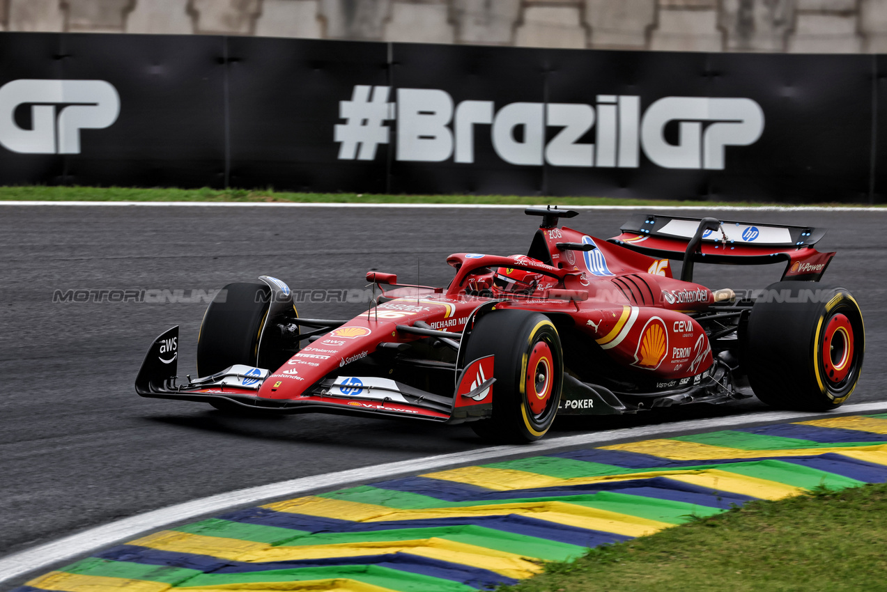 GP BRASILE, Charles Leclerc (MON) Ferrari SF-24.

01.11.2024. Formula 1 World Championship, Rd 21, Brazilian Grand Prix, Sao Paulo, Brazil, Sprint Qualifiche Day.

 - www.xpbimages.com, EMail: requests@xpbimages.com © Copyright: Coates / XPB Images