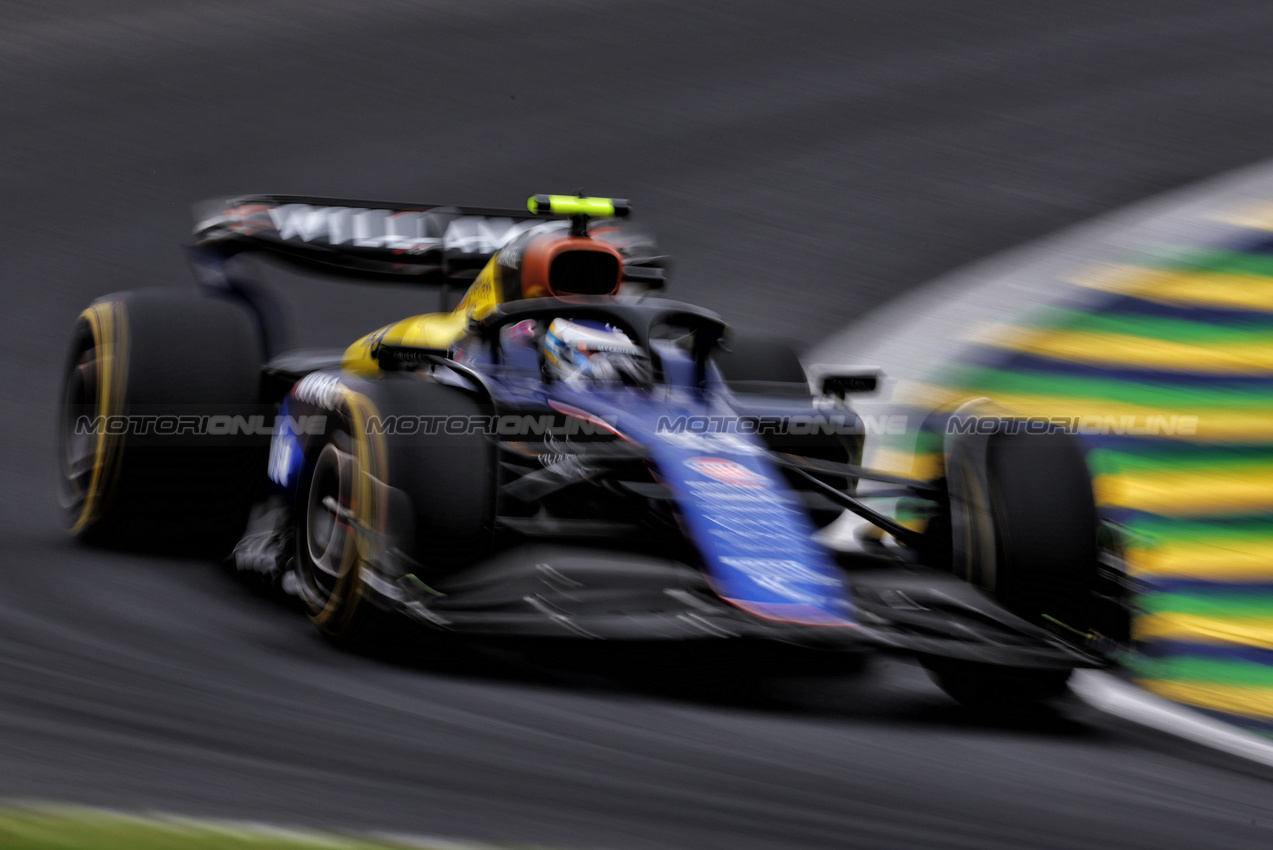 GP BRASILE, Franco Colapinto (ARG) Williams Racing FW46.

01.11.2024. Formula 1 World Championship, Rd 21, Brazilian Grand Prix, Sao Paulo, Brazil, Sprint Qualifiche Day.

 - www.xpbimages.com, EMail: requests@xpbimages.com © Copyright: Coates / XPB Images