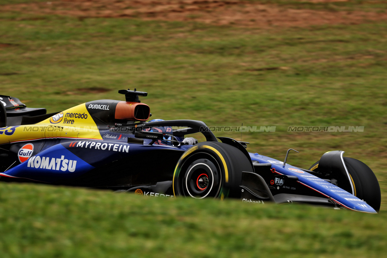 GP BRASILE, Alexander Albon (THA) Williams Racing FW46.

01.11.2024. Formula 1 World Championship, Rd 21, Brazilian Grand Prix, Sao Paulo, Brazil, Sprint Qualifiche Day.

 - www.xpbimages.com, EMail: requests@xpbimages.com © Copyright: Coates / XPB Images