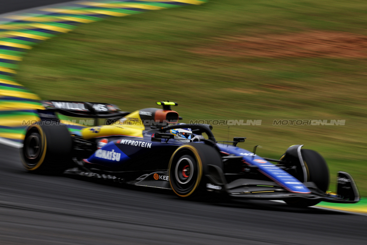 GP BRASILE, Franco Colapinto (ARG) Williams Racing FW46.

01.11.2024. Formula 1 World Championship, Rd 21, Brazilian Grand Prix, Sao Paulo, Brazil, Sprint Qualifiche Day.

 - www.xpbimages.com, EMail: requests@xpbimages.com © Copyright: Coates / XPB Images