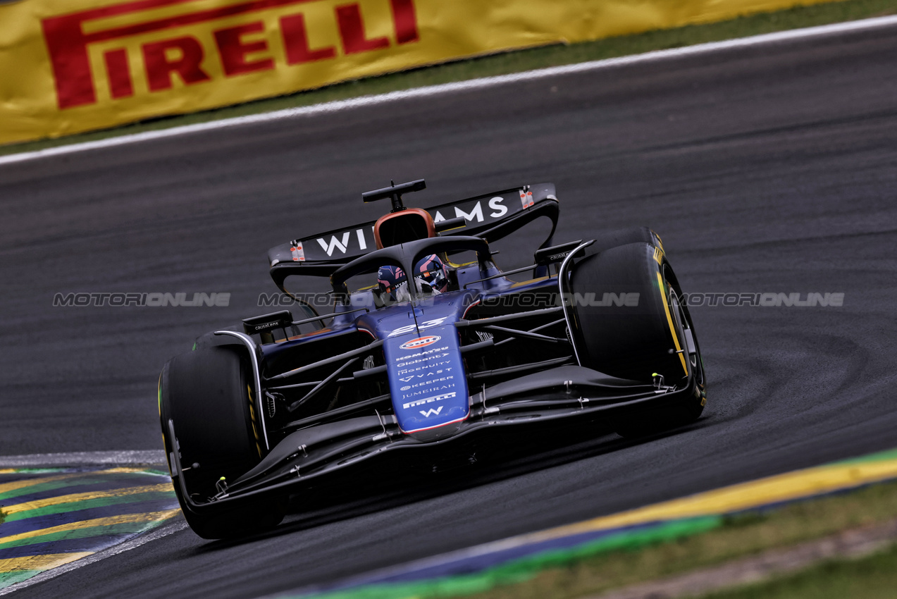 GP BRASILE, Alexander Albon (THA) Williams Racing FW46.

01.11.2024. Formula 1 World Championship, Rd 21, Brazilian Grand Prix, Sao Paulo, Brazil, Sprint Qualifiche Day.

 - www.xpbimages.com, EMail: requests@xpbimages.com © Copyright: Staley / XPB Images