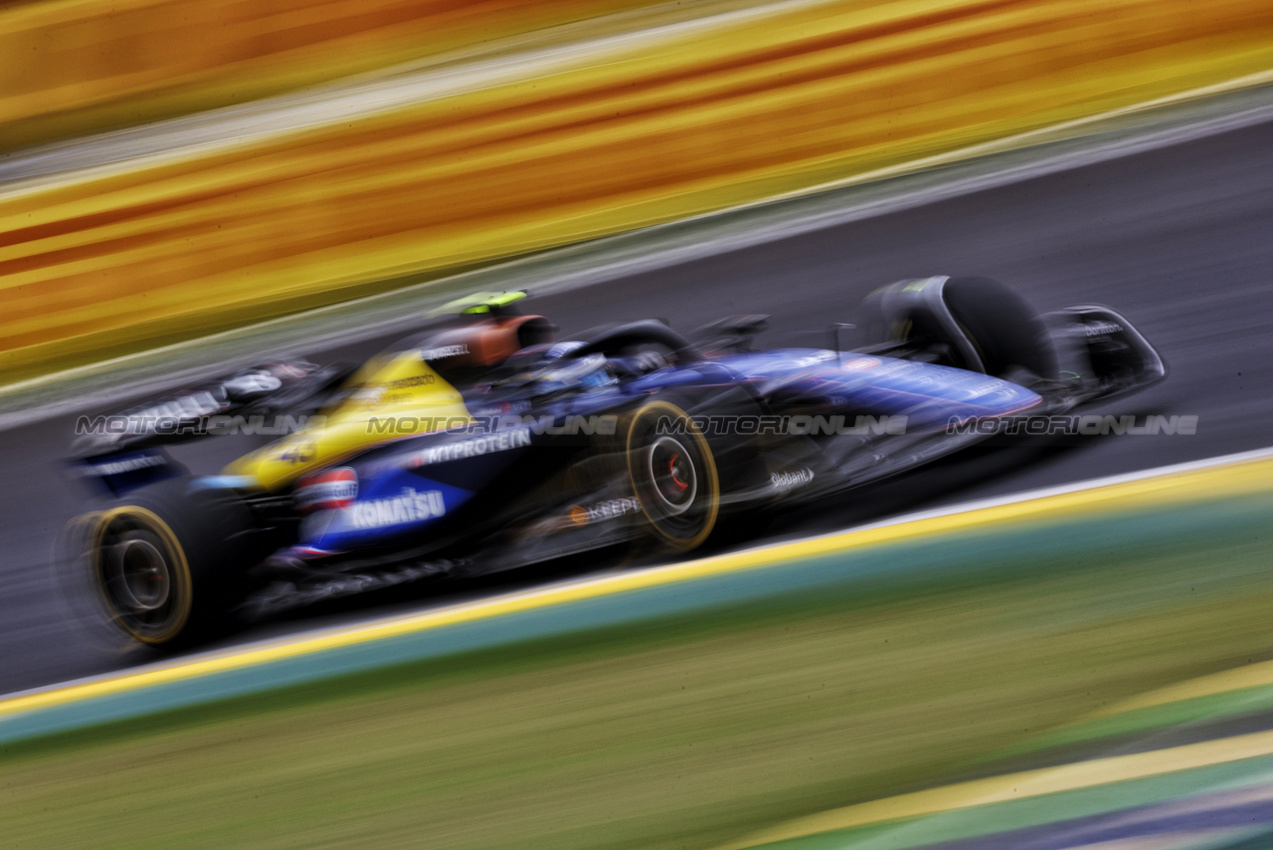 GP BRASILE, Franco Colapinto (ARG) Williams Racing FW46.

01.11.2024. Formula 1 World Championship, Rd 21, Brazilian Grand Prix, Sao Paulo, Brazil, Sprint Qualifiche Day.

 - www.xpbimages.com, EMail: requests@xpbimages.com © Copyright: Staley / XPB Images