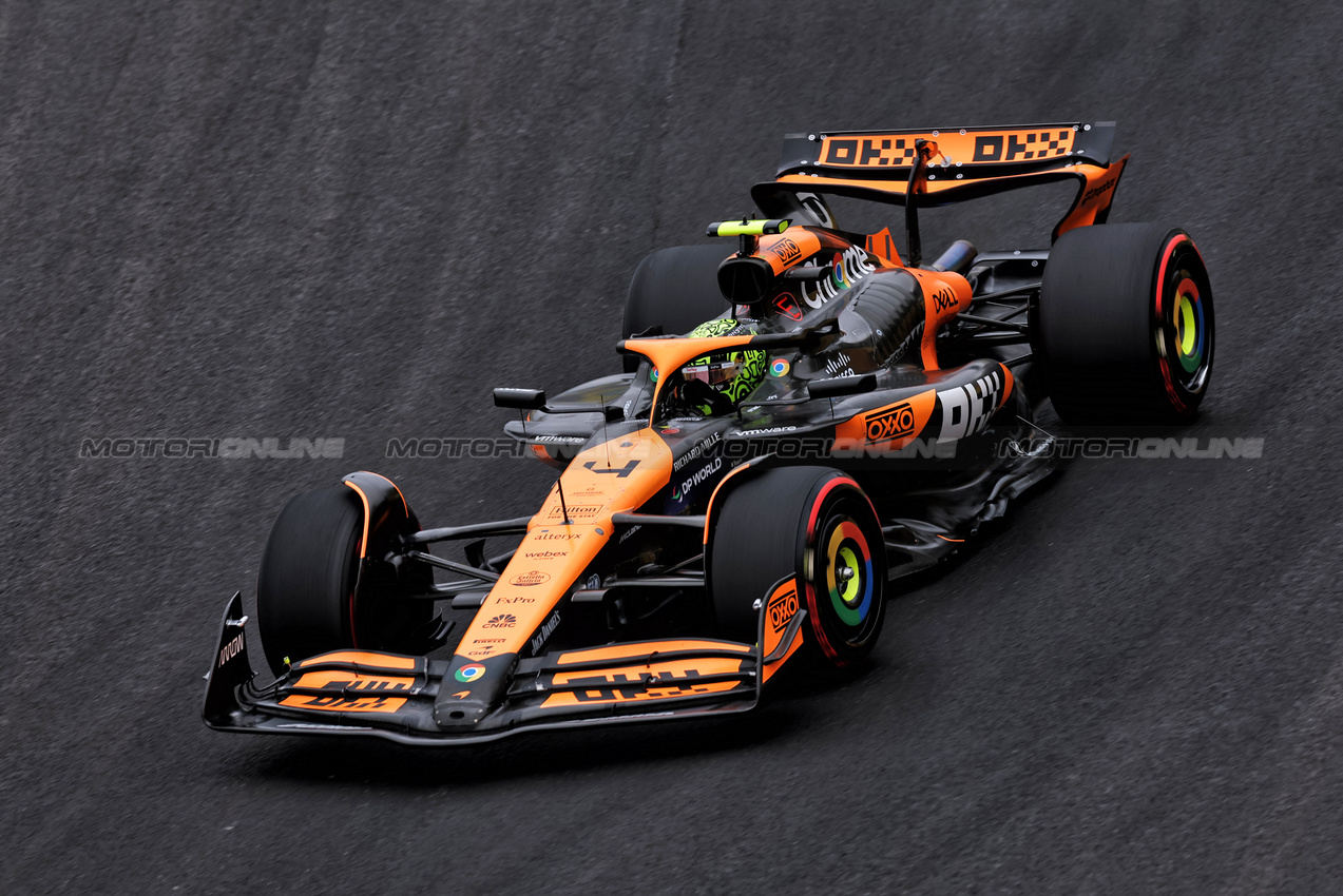 GP BRASILE, Lando Norris (GBR) McLaren MCL38.

01.11.2024. Formula 1 World Championship, Rd 21, Brazilian Grand Prix, Sao Paulo, Brazil, Sprint Qualifiche Day.

 - www.xpbimages.com, EMail: requests@xpbimages.com © Copyright: Staley / XPB Images