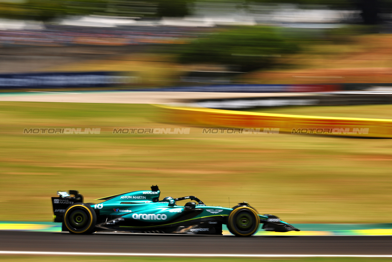 GP BRASILE, Lance Stroll (CDN) Aston Martin F1 Team AMR24.

01.11.2024. Formula 1 World Championship, Rd 21, Brazilian Grand Prix, Sao Paulo, Brazil, Sprint Qualifiche Day.

- www.xpbimages.com, EMail: requests@xpbimages.com © Copyright: XPB Images