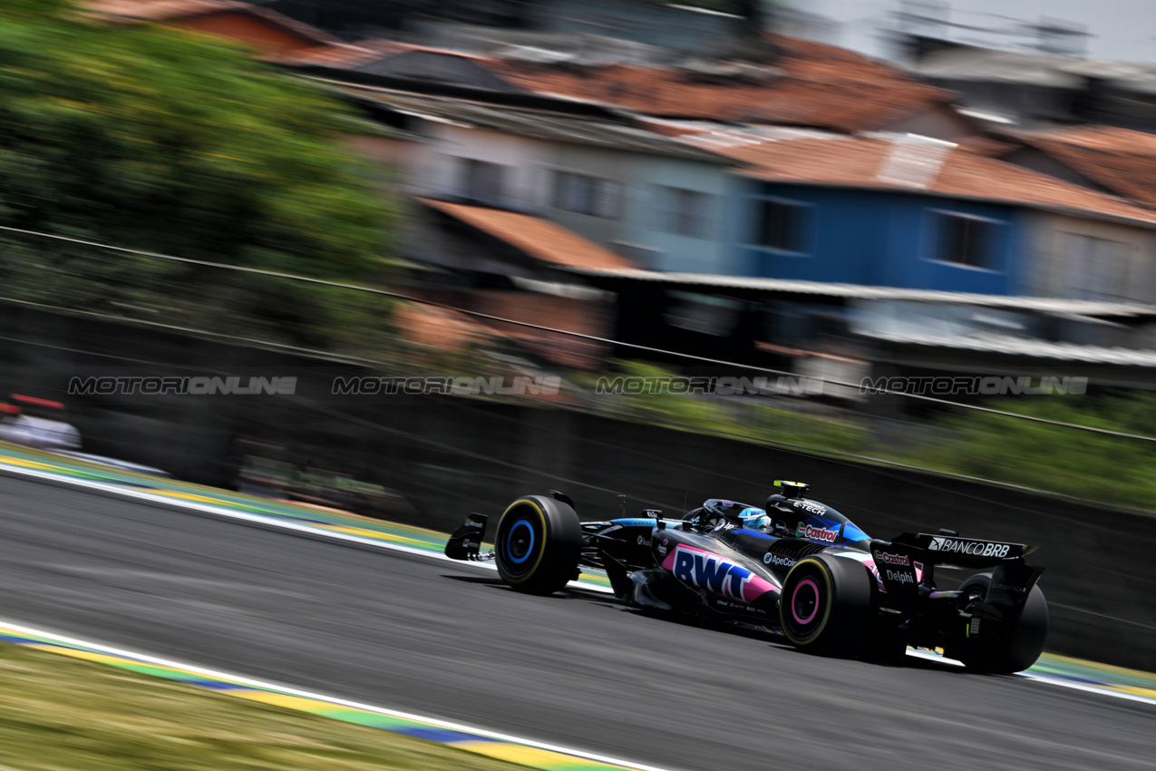 GP BRASILE, Pierre Gasly (FRA) Alpine F1 Team A524.

01.11.2024. Formula 1 World Championship, Rd 21, Brazilian Grand Prix, Sao Paulo, Brazil, Sprint Qualifiche Day.

- www.xpbimages.com, EMail: requests@xpbimages.com © Copyright: Price / XPB Images