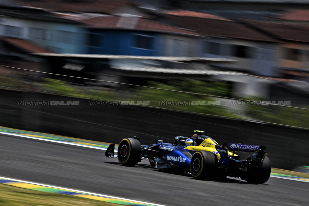 GP BRASILE, Franco Colapinto (ARG) Williams Racing FW46.

01.11.2024. Formula 1 World Championship, Rd 21, Brazilian Grand Prix, Sao Paulo, Brazil, Sprint Qualifiche Day.

- www.xpbimages.com, EMail: requests@xpbimages.com © Copyright: Price / XPB Images