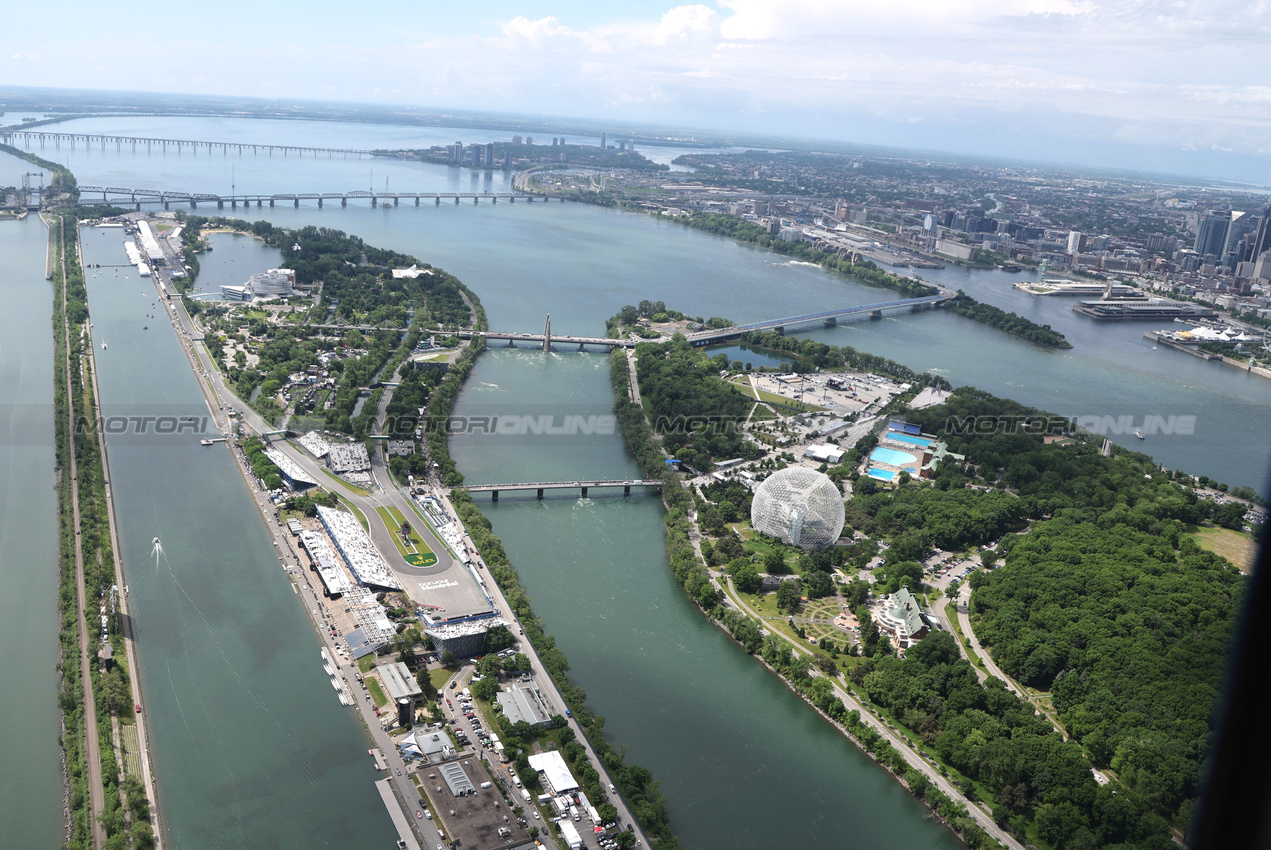 GP CANADA, An aerial view of the circuit.

09.06.2024. Formula 1 World Championship, Rd 9, Canadian Grand Prix, Montreal, Canada, Gara Day.

- www.xpbimages.com, EMail: requests@xpbimages.com © Copyright: XPB Images