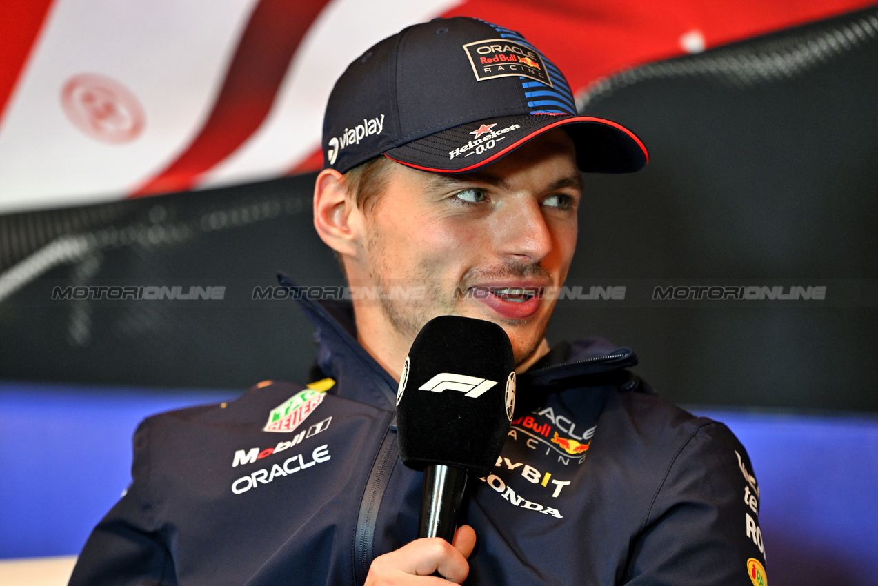 GP CANADA, Max Verstappen (NLD) Red Bull Racing in the post race FIA Press Conference.

09.06.2024. Formula 1 World Championship, Rd 9, Canadian Grand Prix, Montreal, Canada, Gara Day.

- www.xpbimages.com, EMail: requests@xpbimages.com © Copyright: Price / XPB Images