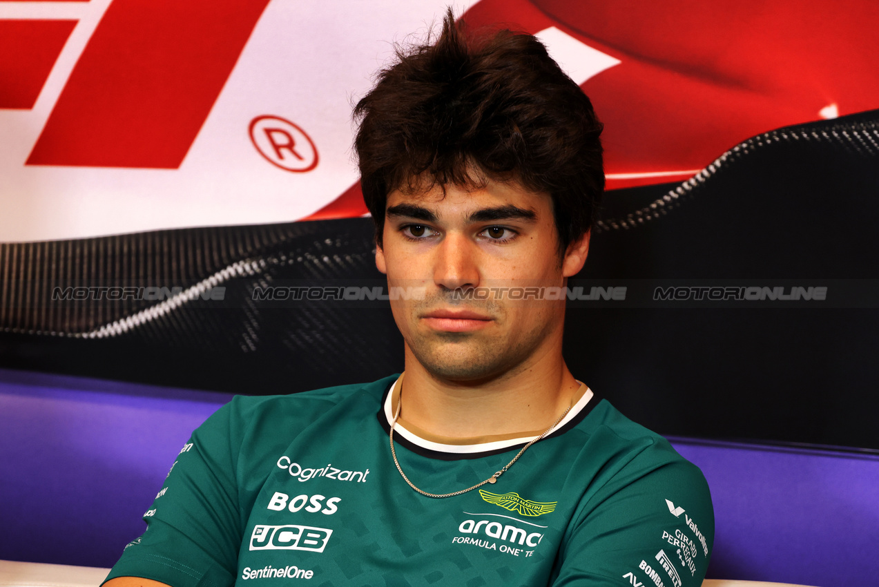 GP CANADA, Lance Stroll (CDN) Aston Martin F1 Team in the FIA Press Conference.

06.06.2024. Formula 1 World Championship, Rd 9, Canadian Grand Prix, Montreal, Canada, Preparation Day.

- www.xpbimages.com, EMail: requests@xpbimages.com © Copyright: Bearne / XPB Images