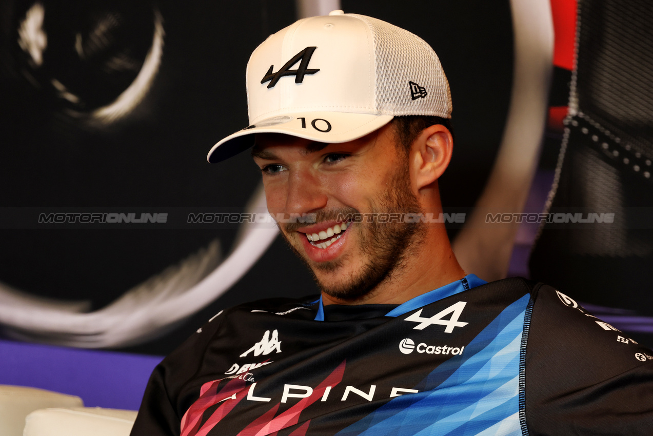 GP CANADA, Pierre Gasly (FRA) Alpine F1 Team in the FIA Press Conference.

06.06.2024. Formula 1 World Championship, Rd 9, Canadian Grand Prix, Montreal, Canada, Preparation Day.

- www.xpbimages.com, EMail: requests@xpbimages.com © Copyright: Bearne / XPB Images