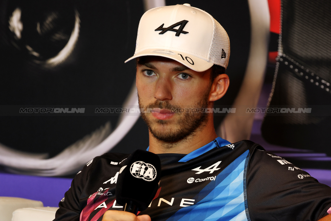 GP CANADA, Pierre Gasly (FRA) Alpine F1 Team in the FIA Press Conference.

06.06.2024. Formula 1 World Championship, Rd 9, Canadian Grand Prix, Montreal, Canada, Preparation Day.

- www.xpbimages.com, EMail: requests@xpbimages.com © Copyright: Bearne / XPB Images
