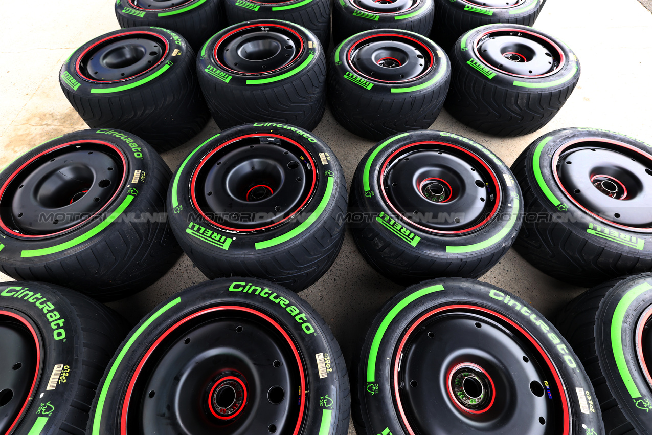 GP CANADA, Pirelli intermediate tyres.

06.06.2024. Formula 1 World Championship, Rd 9, Canadian Grand Prix, Montreal, Canada, Preparation Day.

 - www.xpbimages.com, EMail: requests@xpbimages.com © Copyright: Coates / XPB Images