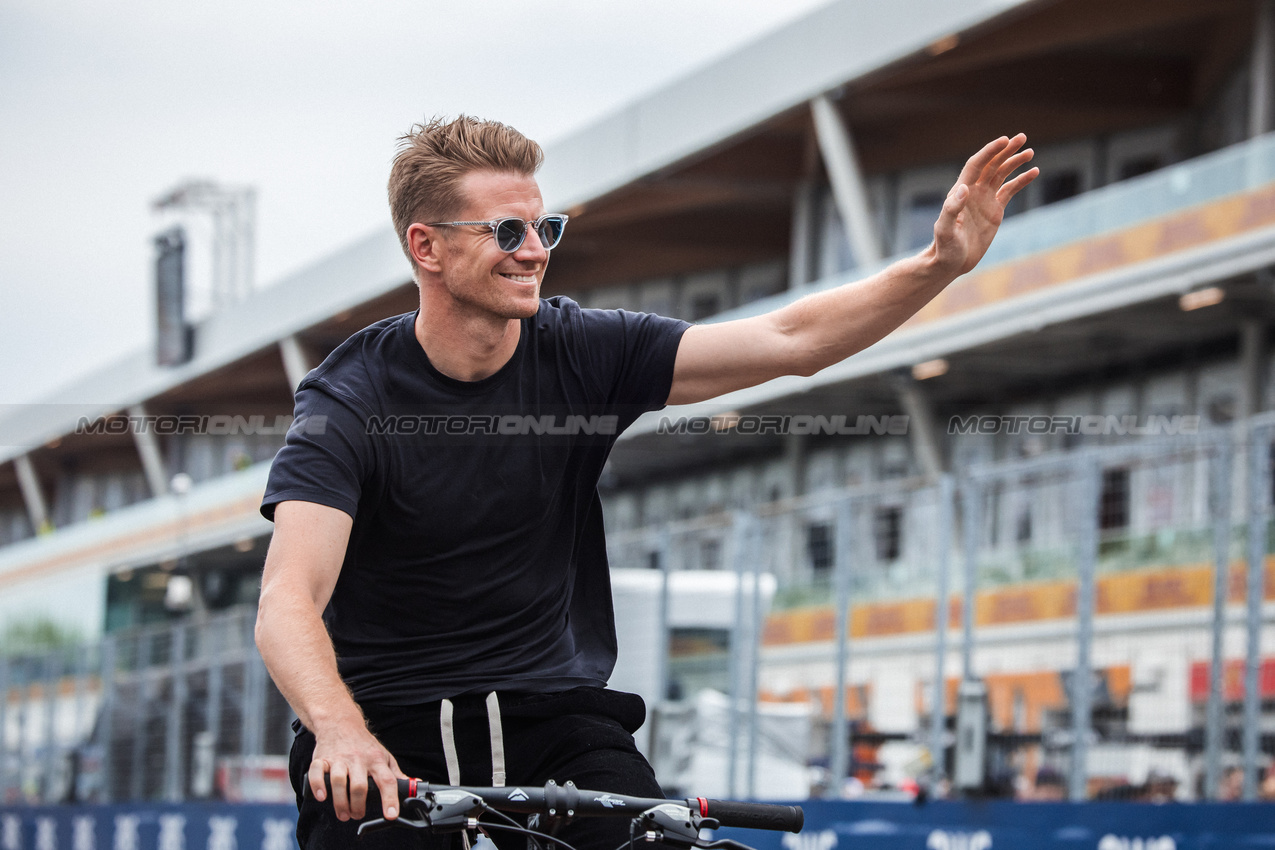GP CANADA, Nico Hulkenberg (GER) Haas F1 Team rides the circuit.

06.06.2024. Formula 1 World Championship, Rd 9, Canadian Grand Prix, Montreal, Canada, Preparation Day.

- www.xpbimages.com, EMail: requests@xpbimages.com © Copyright: Bearne / XPB Images