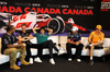 GP CANADA, (L to R): Lewis Hamilton (GBR) Mercedes AMG F1; Nico Hulkenberg (GER) Haas F1 Team; Lance Stroll (CDN) Aston Martin F1 Team; Pierre Gasly (FRA) Alpine F1 Team; e Esteban Ocon (FRA) Alpine F1 Team, in the FIA Press Conference.

06.06.2024. Formula 1 World Championship, Rd 9, Canadian Grand Prix, Montreal, Canada, Preparation Day.

- www.xpbimages.com, EMail: requests@xpbimages.com © Copyright: Bearne / XPB Images