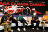 GP CANADA, (L to R): Lewis Hamilton (GBR) Mercedes AMG F1; Nico Hulkenberg (GER) Haas F1 Team; Lance Stroll (CDN) Aston Martin F1 Team; Pierre Gasly (FRA) Alpine F1 Team; e Esteban Ocon (FRA) Alpine F1 Team, in the FIA Press Conference.

06.06.2024. Formula 1 World Championship, Rd 9, Canadian Grand Prix, Montreal, Canada, Preparation Day.

- www.xpbimages.com, EMail: requests@xpbimages.com © Copyright: Bearne / XPB Images