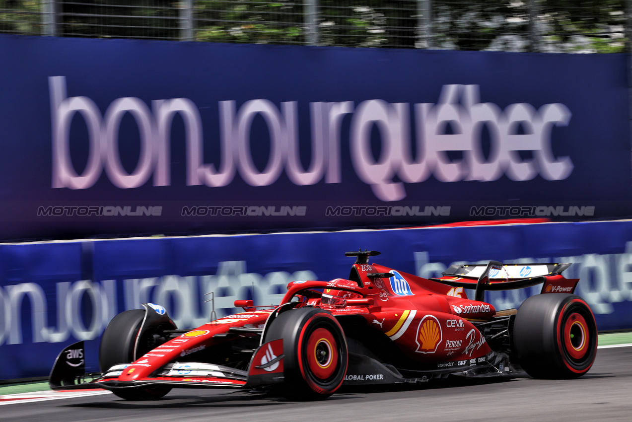 GP CANADA, Charles Leclerc (MON) Ferrari SF-24.

08.06.2024. Formula 1 World Championship, Rd 9, Canadian Grand Prix, Montreal, Canada, Qualifiche Day.

- www.xpbimages.com, EMail: requests@xpbimages.com © Copyright: Batchelor / XPB Images