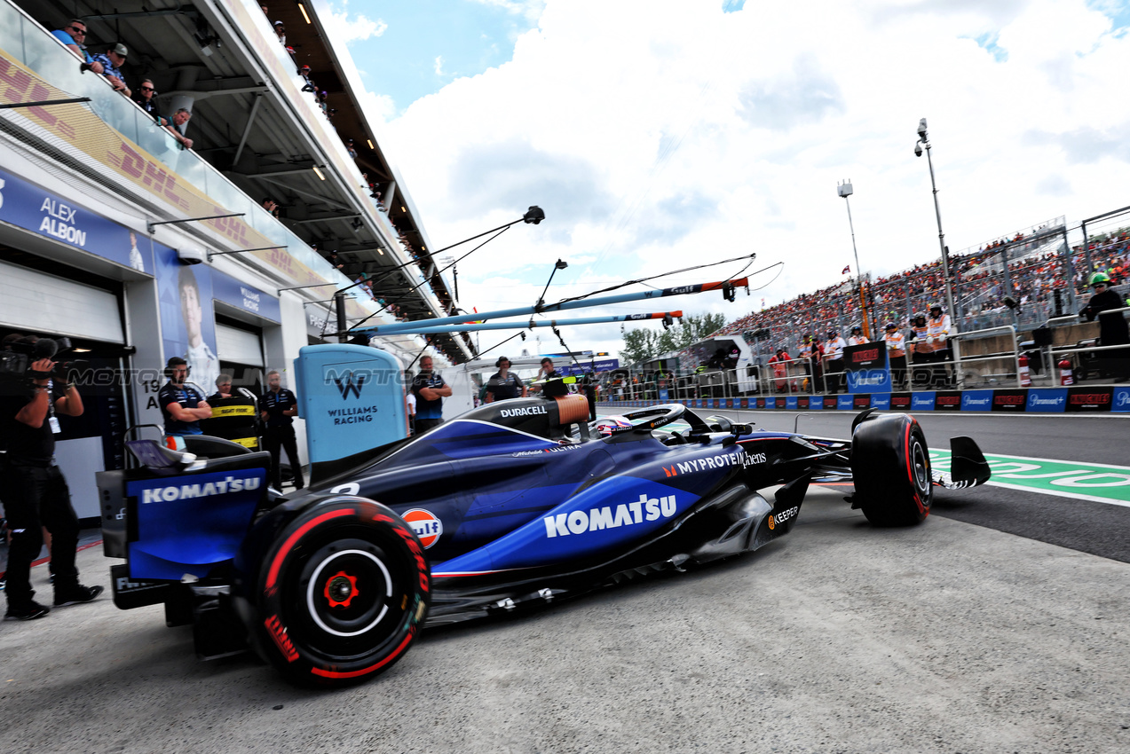 GP CANADA, Logan Sargeant (USA) Williams Racing FW46 leaves the pits.

08.06.2024. Formula 1 World Championship, Rd 9, Canadian Grand Prix, Montreal, Canada, Qualifiche Day.

- www.xpbimages.com, EMail: requests@xpbimages.com © Copyright: Batchelor / XPB Images