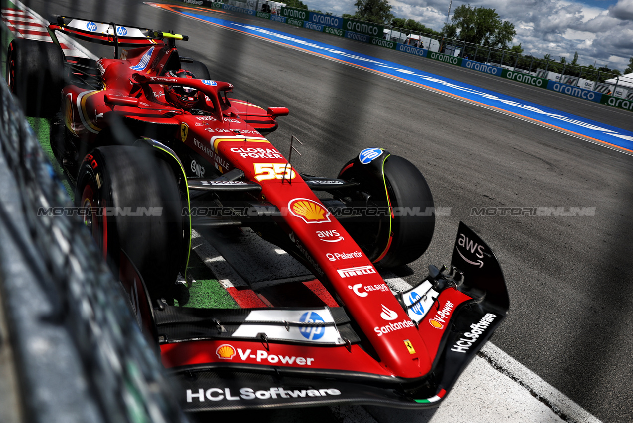 GP CANADA, Carlos Sainz Jr (ESP) Ferrari SF-24.

08.06.2024. Formula 1 World Championship, Rd 9, Canadian Grand Prix, Montreal, Canada, Qualifiche Day.

- www.xpbimages.com, EMail: requests@xpbimages.com © Copyright: Charniaux / XPB Images