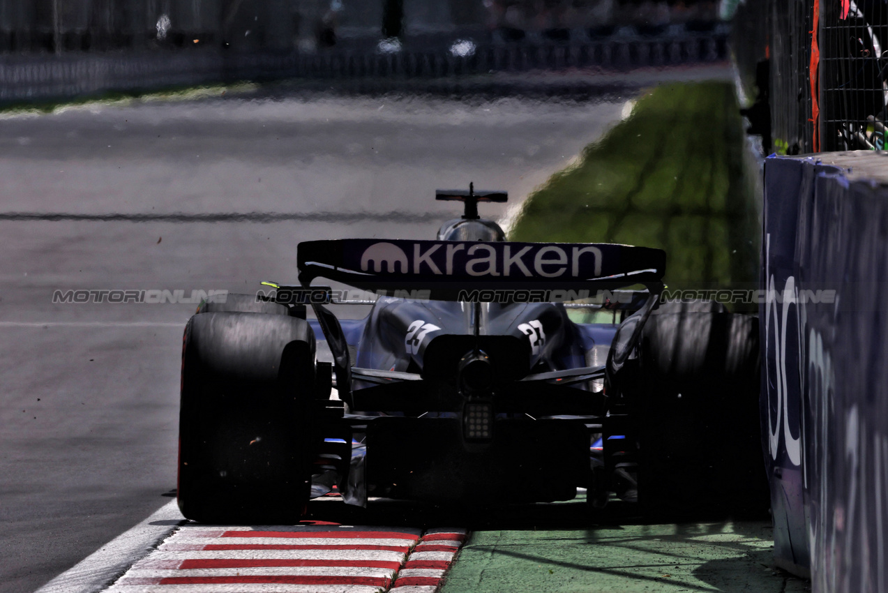 GP CANADA, Alexander Albon (THA) Williams Racing FW46 hits the wall of champions in the third practice session.

08.06.2024. Formula 1 World Championship, Rd 9, Canadian Grand Prix, Montreal, Canada, Qualifiche Day.

- www.xpbimages.com, EMail: requests@xpbimages.com © Copyright: Charniaux / XPB Images