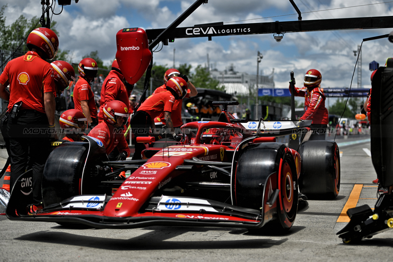 GP CANADA, Charles Leclerc (MON) Ferrari SF-24 in the pits.

08.06.2024. Formula 1 World Championship, Rd 9, Canadian Grand Prix, Montreal, Canada, Qualifiche Day.

- www.xpbimages.com, EMail: requests@xpbimages.com © Copyright: Price / XPB Images