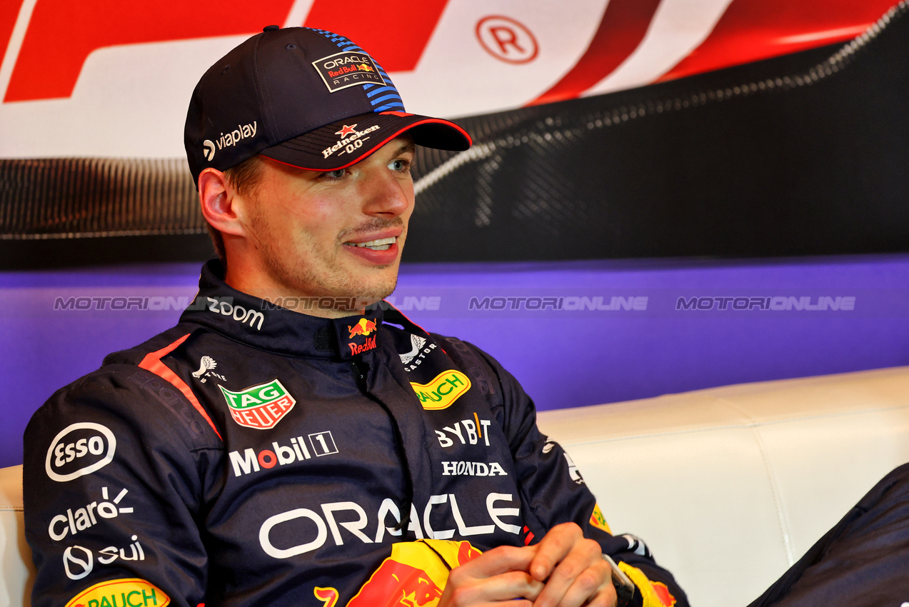 GP CANADA, Max Verstappen (NLD) Red Bull Racing in the post qualifying FIA Press Conference.

08.06.2024. Formula 1 World Championship, Rd 9, Canadian Grand Prix, Montreal, Canada, Qualifiche Day.

- www.xpbimages.com, EMail: requests@xpbimages.com © Copyright: Batchelor / XPB Images