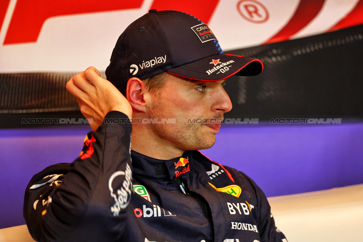 GP CANADA, Max Verstappen (NLD) Red Bull Racing in the post qualifying FIA Press Conference.

08.06.2024. Formula 1 World Championship, Rd 9, Canadian Grand Prix, Montreal, Canada, Qualifiche Day.

- www.xpbimages.com, EMail: requests@xpbimages.com © Copyright: Batchelor / XPB Images