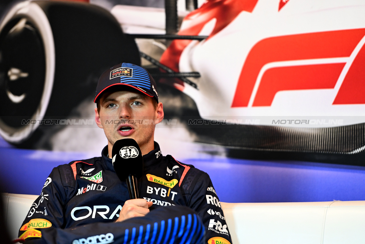 GP CANADA, Max Verstappen (NLD) Red Bull Racing in the post qualifying FIA Press Conference.

08.06.2024. Formula 1 World Championship, Rd 9, Canadian Grand Prix, Montreal, Canada, Qualifiche Day.

- www.xpbimages.com, EMail: requests@xpbimages.com © Copyright: Price / XPB Images