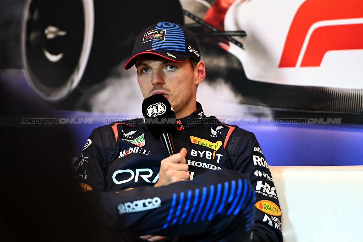 GP CANADA, Max Verstappen (NLD) Red Bull Racing in the post qualifying FIA Press Conference.

08.06.2024. Formula 1 World Championship, Rd 9, Canadian Grand Prix, Montreal, Canada, Qualifiche Day.

- www.xpbimages.com, EMail: requests@xpbimages.com © Copyright: Price / XPB Images