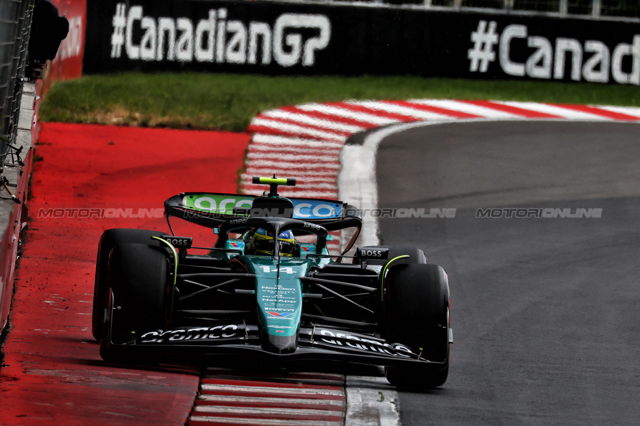 GP CANADA, Fernando Alonso (ESP) Aston Martin F1 Team AMR24.

08.06.2024. Formula 1 World Championship, Rd 9, Canadian Grand Prix, Montreal, Canada, Qualifiche Day.

 - www.xpbimages.com, EMail: requests@xpbimages.com © Copyright: Coates / XPB Images