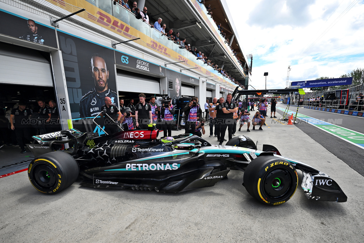 GP CANADA, Lewis Hamilton (GBR) Mercedes AMG F1 W15 leaves the pits.

08.06.2024. Formula 1 World Championship, Rd 9, Canadian Grand Prix, Montreal, Canada, Qualifiche Day.

- www.xpbimages.com, EMail: requests@xpbimages.com © Copyright: Price / XPB Images